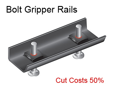 long lasting Bolt Gripper Rails for the sand and gravel industry